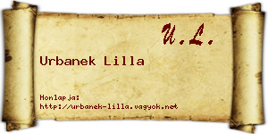 Urbanek Lilla névjegykártya